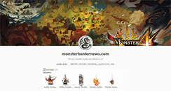 Desktop Screenshot of monsterhunternews.com